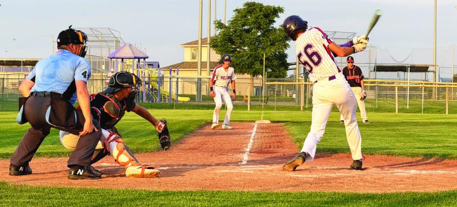 Gunnar Thompson gave the ball a ride, as he jumped on the perfect pitch for a 3-run home run against Lexington on July 1, to help secure the win for the Melons and a spot in the League Championship.