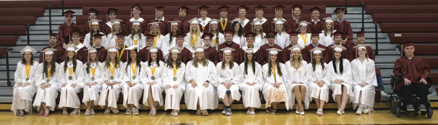 Following the Gothenburg High School graduation ceremony on Sunday, May 10, the 58 graduates of the Class of 2026 posed for one final group photo. (Leader photo by Charity Wyatt)