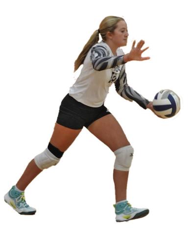 Brady freshman Makenna Miles serves during the Eagles’ home triangular Sept. 15. Brady swept both Bertrand and South Loup to finish the night 2-0.