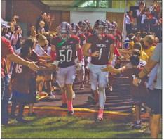 Members of the Gothenburg youth football league lined the entrance from the locker room to the field to support the Swedes at the Oct. 9 game. (Photos courtesy Josie Floyd)