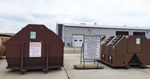 A permanent roll-off container is available for Gothenburg residents only, 24-hours a day. Non-residents attempting to use the container may be issued a citation. (Leader photo by Ellen Mortensen)