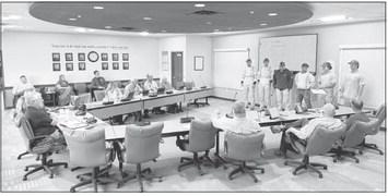 Dawson PPD lineworkers, who represented the district at the Nebraska Lineworker Rodeo, shared an event recap with the board. (Photo courtesy DPPD)