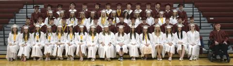 Following the Gothenburg High School graduation ceremony on Sunday, May 10, the 58 graduates of the Class of 2026 posed for one final group photo. (Leader photo by Charity Wyatt)