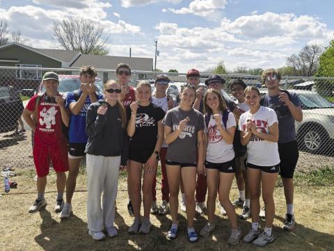 Brady track brought home 21 medals on the day at the Dave Blevins Memorial Invite last week. Both teams came in fifth overall. (Photo courtesy BPS)
