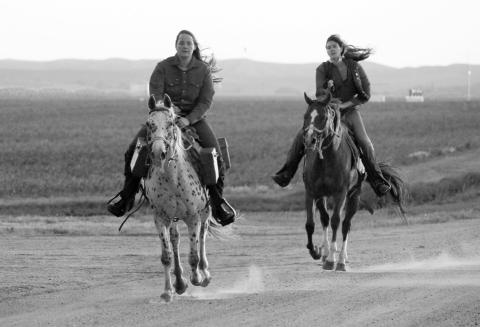 Each year the Pony Express Re-Ride makes a stop at Midway Station south of Gothenburg. This year’s ride is set for June 16-18, with Midway on the route on June 17. (Leader file photo)