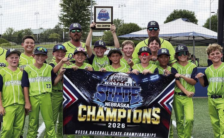 The Dawson County Outlaws, made up of boys from Gothenburg and Lexington, won the state AA baseball tournament championship on July 19. (Photo courtesy Jamie Slonecker)
