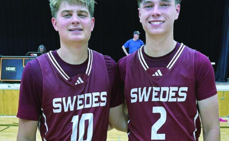 Boone Tederman, left, and Landon Mroczek represented GHS in the annual Black &amp; Gold High School All-Star Game Saturday in Sutherland. (Photo courtesy GHS)