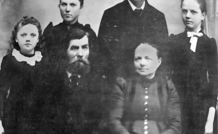 Pictured is the Elias Wahl family in the late 1890s. Seated are Elias and Clara Wahl; standing behind their parents, from left, are Sophie, Dora, Edward, and Mary. (Photo courtesy Gothenburg Historical Society)