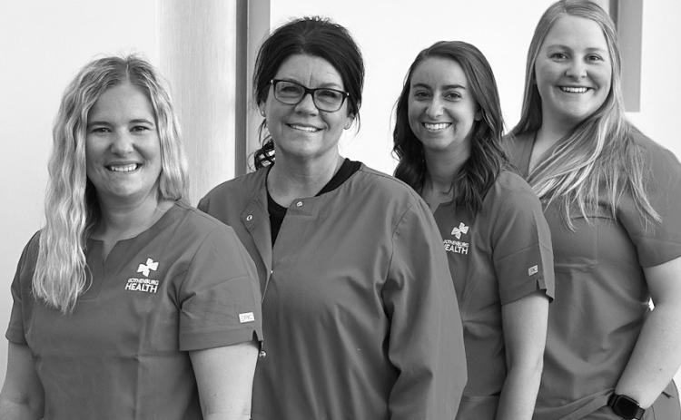 Gothenburg Health’s Population Health Team is, from left: Shay Holbrook, Jennifer Morgan, Jenna Lorenzen, and Ana Myers. (Photo courtesy Gothenburg Health)