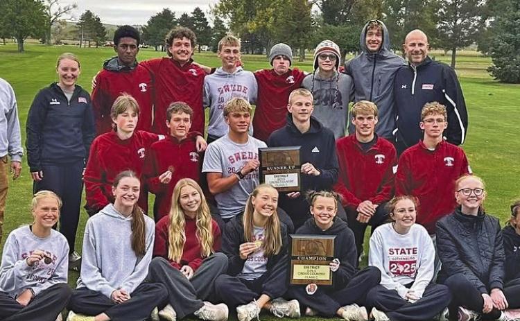 The GHS cross country team had another extremely successful day at the C-5 District meet in Ogallala on Oct. 14. The women’s team was crowned District Champions while the men finished as District Runner-Up. The Swedes will head to the state meet in Kearney on Oct. 23. (Photo courtesy GPS)