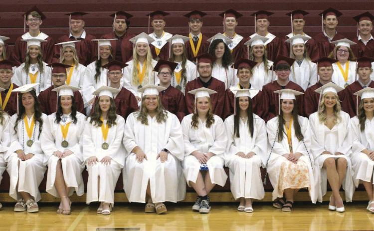 Following the Gothenburg High School graduation ceremony on Sunday, May 10, the 58 graduates of the Class of 2026 posed for one final group photo. (Leader photo by Charity Wyatt)