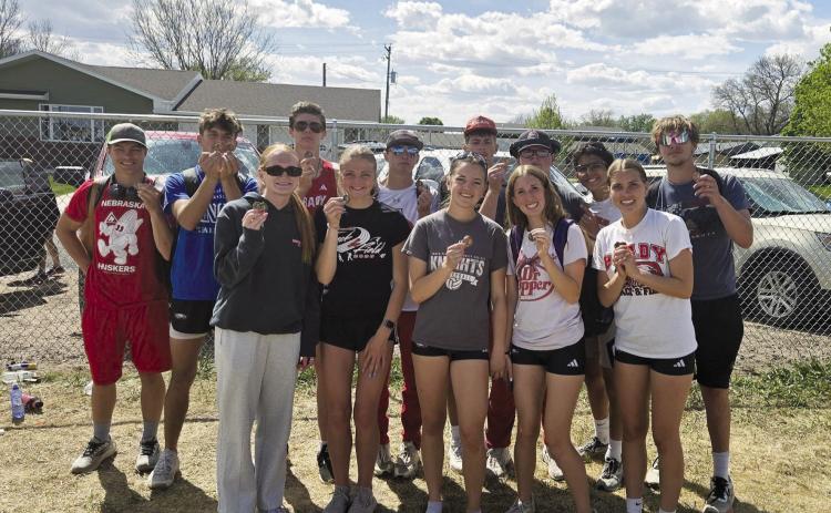 Brady track brought home 21 medals on the day at the Dave Blevins Memorial Invite last week. Both teams came in fifth overall. (Photo courtesy BPS)